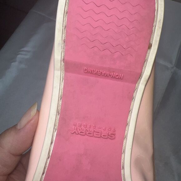 Sperry Topsider Women's Angel Fish Pink Patent Leather Plaid inside Boat zs 7.5 - Picture 7 of 14